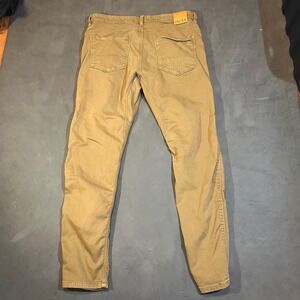 DU/ER Pants Mens 36x32 Khaki Tan Brown No Sweat N2X Slim Fit Stretch MFNS1001